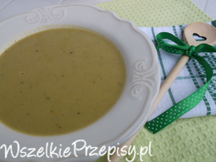 Brokułowo-groszkowa zupa krem.